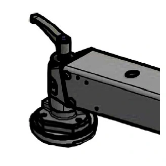 בסיס נעילה ידני מוצג בפעולה באתר העבודה - Manual Locking base shown in use at the work site