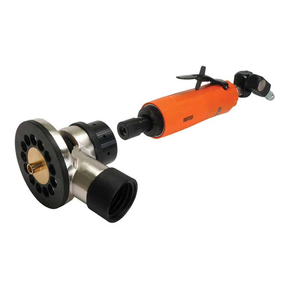 An orange inline tool with a cylindrical body and a separate metal