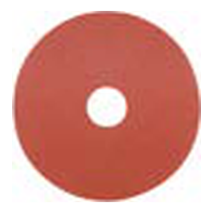 כרית שיוף עגולה אדומה עם חור במרכז - Round red sanding pad with a center hole