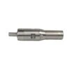 An elongated metal цилиндrical part with a shaft at one end, shown in side