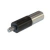 A black-and-silver cylindrical motor in isometric view, with a protruding