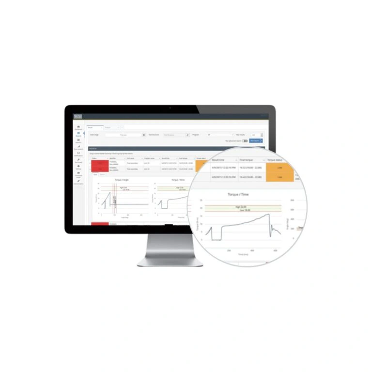 ממשק תוכנת Atlas Copco ToolsNet 8 עבור מודול Analysis - Atlas Copco ToolsNet 8 interface for the Analysis module