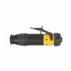 Black and yellow pneumatic straight drill shown in side view on a white