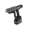 Black cordless torque wrench in an angled view, with a cylindrical front