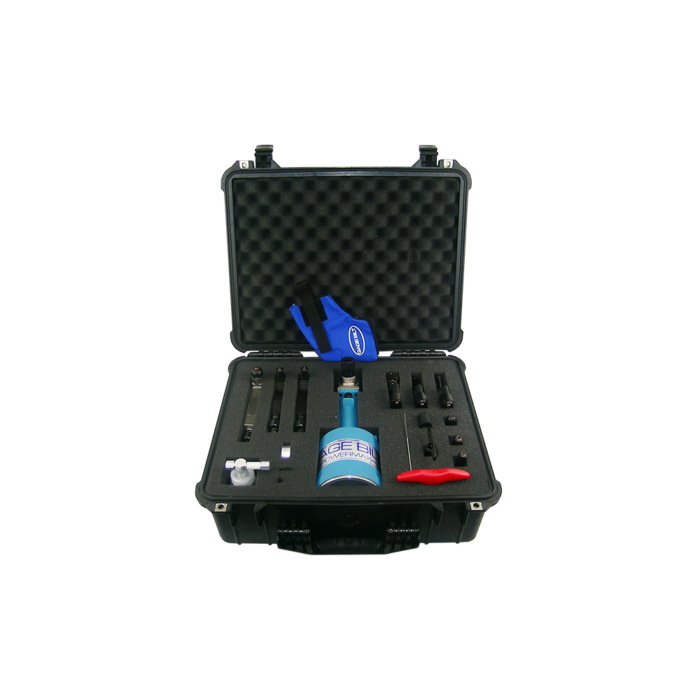 ערכת סמרור Gage Bilt GB714BBK-1 בתצוגת מוצר על רקע לבן - Gage Bilt GB714BBK-1 riveting kit shown on a white background
