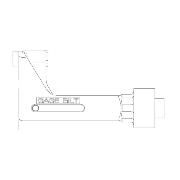 תצוגת מוצר נקייה של ראש סמרור Gage Bilt BR-751A-43OS על רקע לבן - Clean product view of Gage Bilt BR-751A-43OS nose assembly on a white background