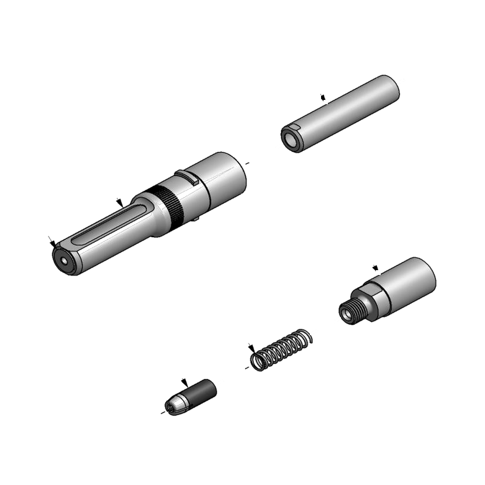 מבט מפורק מספר 2 על רכיבי ראש הסמרור Gage Bilt UBR-352B-25F - Exploded component view 2 of Gage Bilt UBR-352B-25F nose assembly