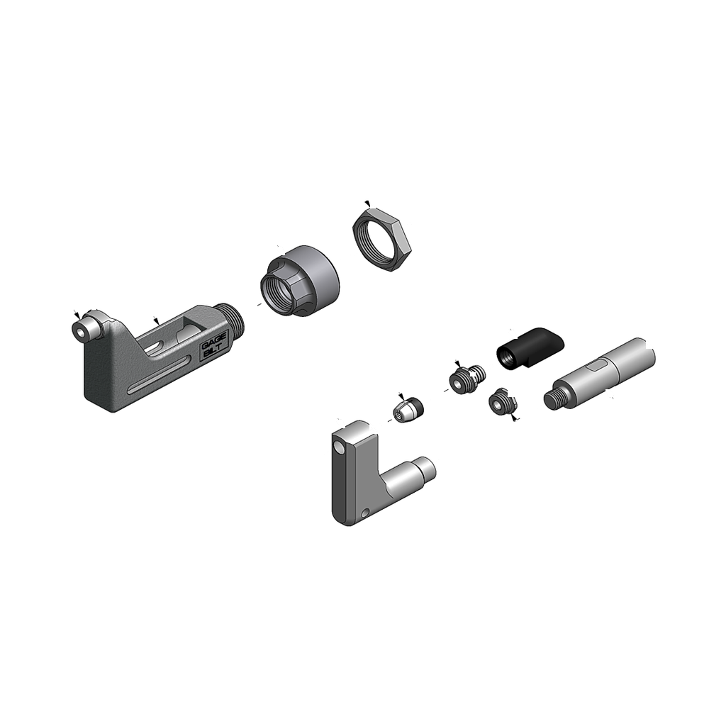 מבט מפורק מספר 2 על רכיבי ראש הסמרור Gage Bilt GS10-752B-43OS - Exploded component view 2 of Gage Bilt GS10-752B-43OS nose assembly