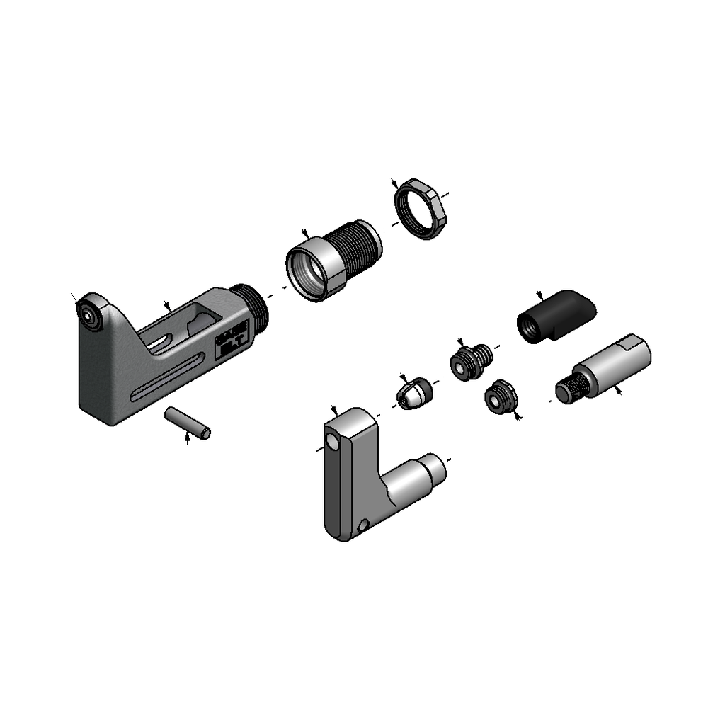 מבט מפורק מספר 2 על רכיבי ראש הסמרור Gage Bilt MBC06-704-40OS - Exploded component view 2 of Gage Bilt MBC06-704-40OS nose assembly
