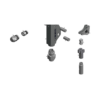 מבט מפורק מספר 2 על רכיבי ראש הסמרור Gage Bilt SB06-713B-58RA - Exploded component view 2 of Gage Bilt SB06-713B-58RA nose assembly