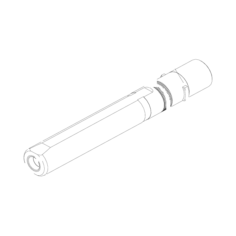 תצוגת מוצר נקייה של ראש סמרור Gage Bilt LGP08-730B-45CN על רקע לבן - Clean product view of Gage Bilt LGP08-730B-45CN nose assembly on a white background