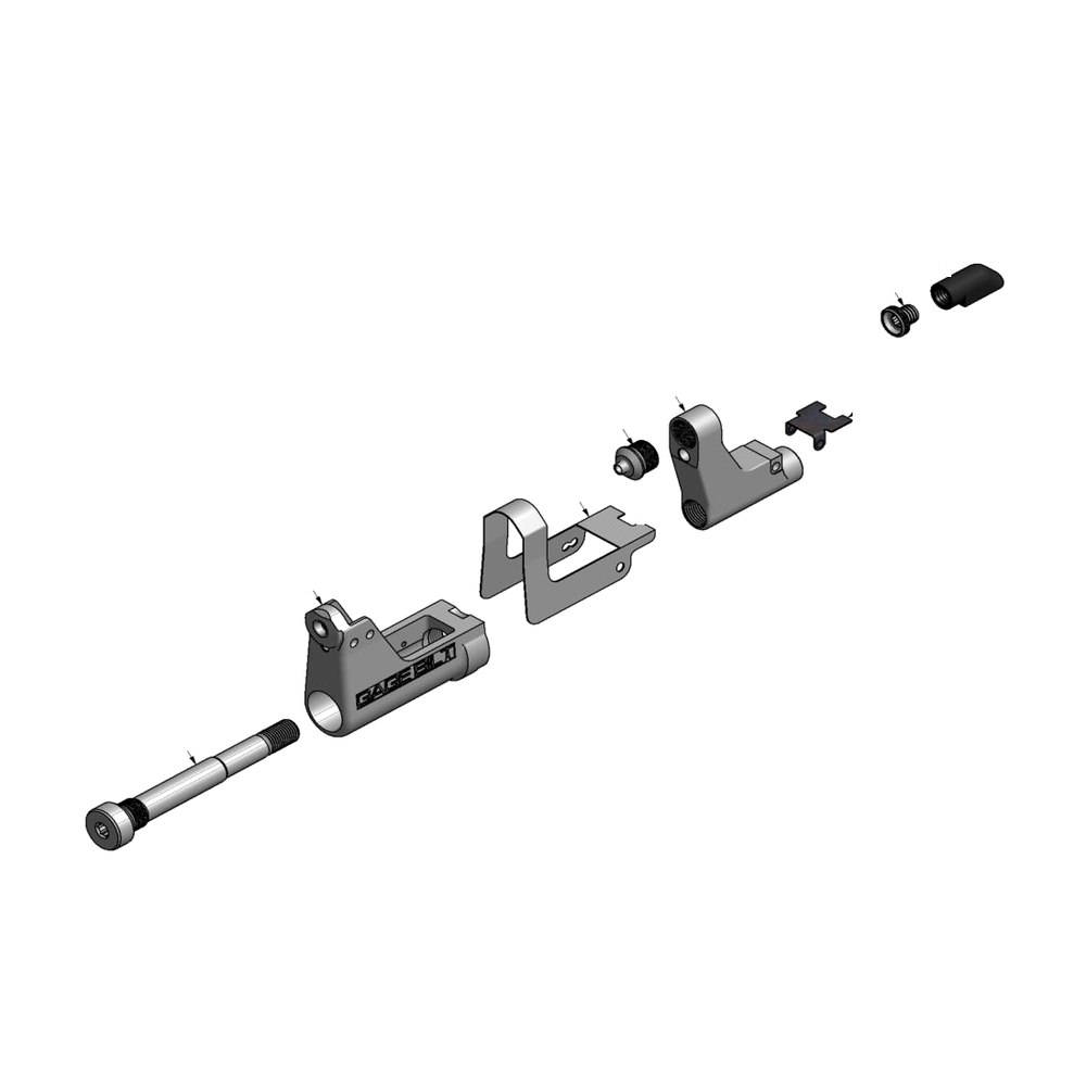 מבט מפורק מספר 2 על רכיבי ראש הסמרור Gage Bilt NASS05-34OS - Exploded component view 2 of Gage Bilt NASS05-34OS nose assembly