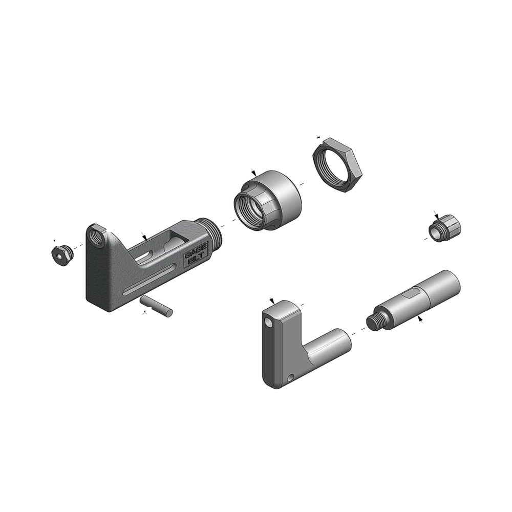 מבט מפורק מספר 2 על רכיבי ראש הסמרור Gage Bilt 456MAX-752B-42OS - Exploded component view 2 of Gage Bilt 456MAX-752B-42OS nose assembly