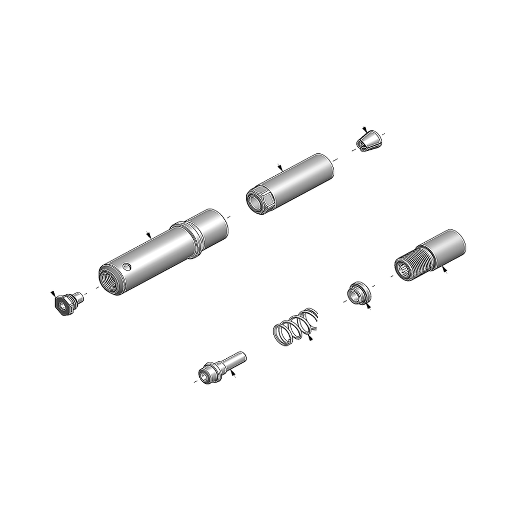 מבט מפורק מספר 2 על רכיבי ראש הסמרור Gage Bilt 8P-713-21 - Exploded component view 2 of Gage Bilt 8P-713-21 nose assembly