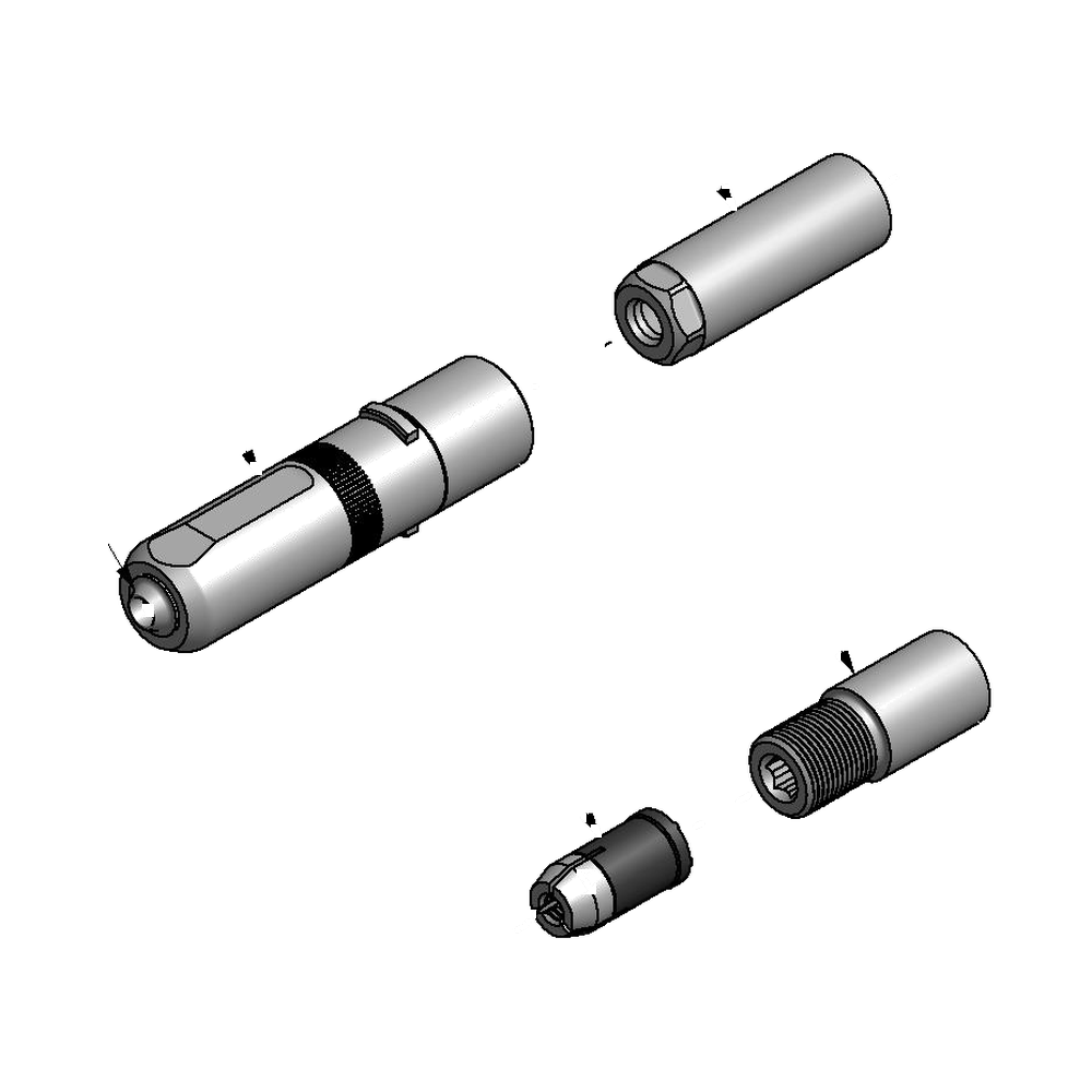 מבט מפורק מספר 2 על רכיבי ראש הסמרור Gage Bilt SB08-713-20CN - Exploded component view 2 of Gage Bilt SB08-713-20CN nose assembly