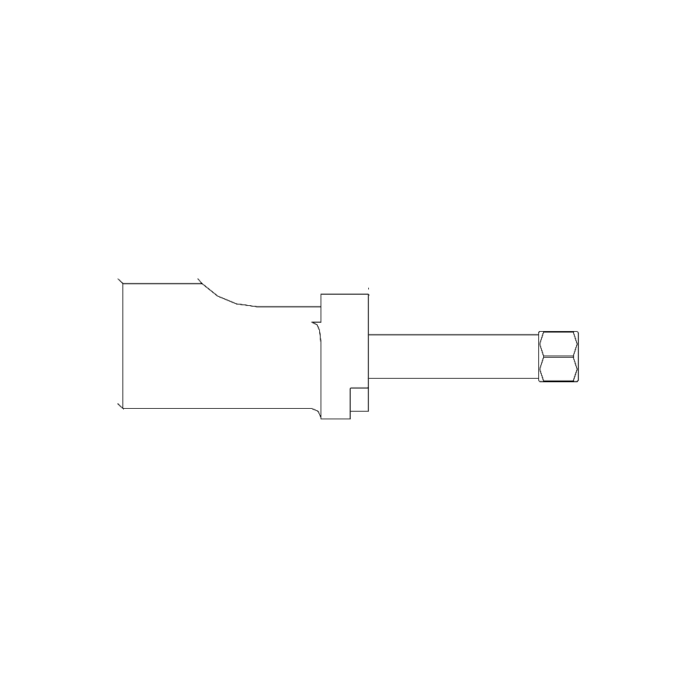 תצוגת מוצר נקייה של ראש סמרור Gage Bilt NAS-204B-25OS על רקע לבן - Clean product view of Gage Bilt NAS-204B-25OS nose assembly on a white background