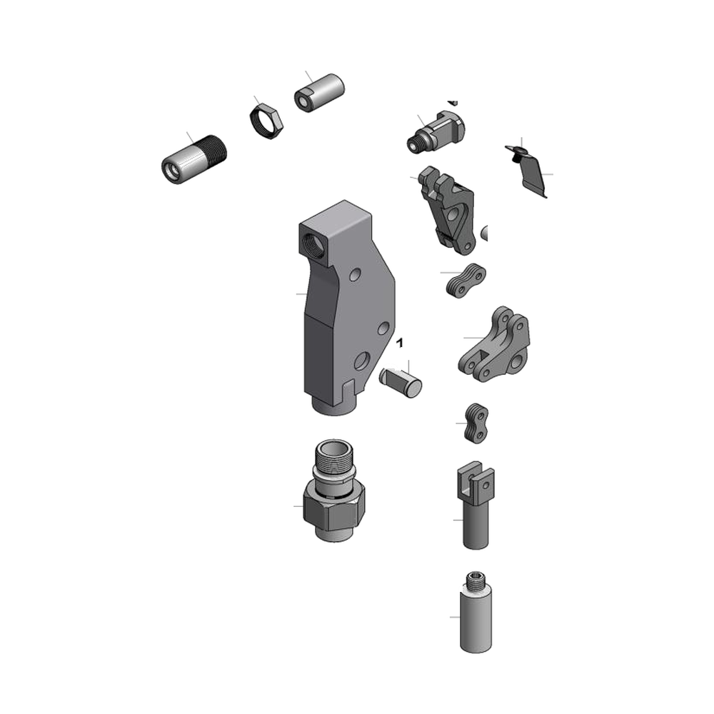 מבט מפורק מספר 2 על רכיבי ראש הסמרור Gage Bilt SMLS04-751C-54RA - Exploded component view 2 of Gage Bilt SMLS04-751C-54RA nose assembly