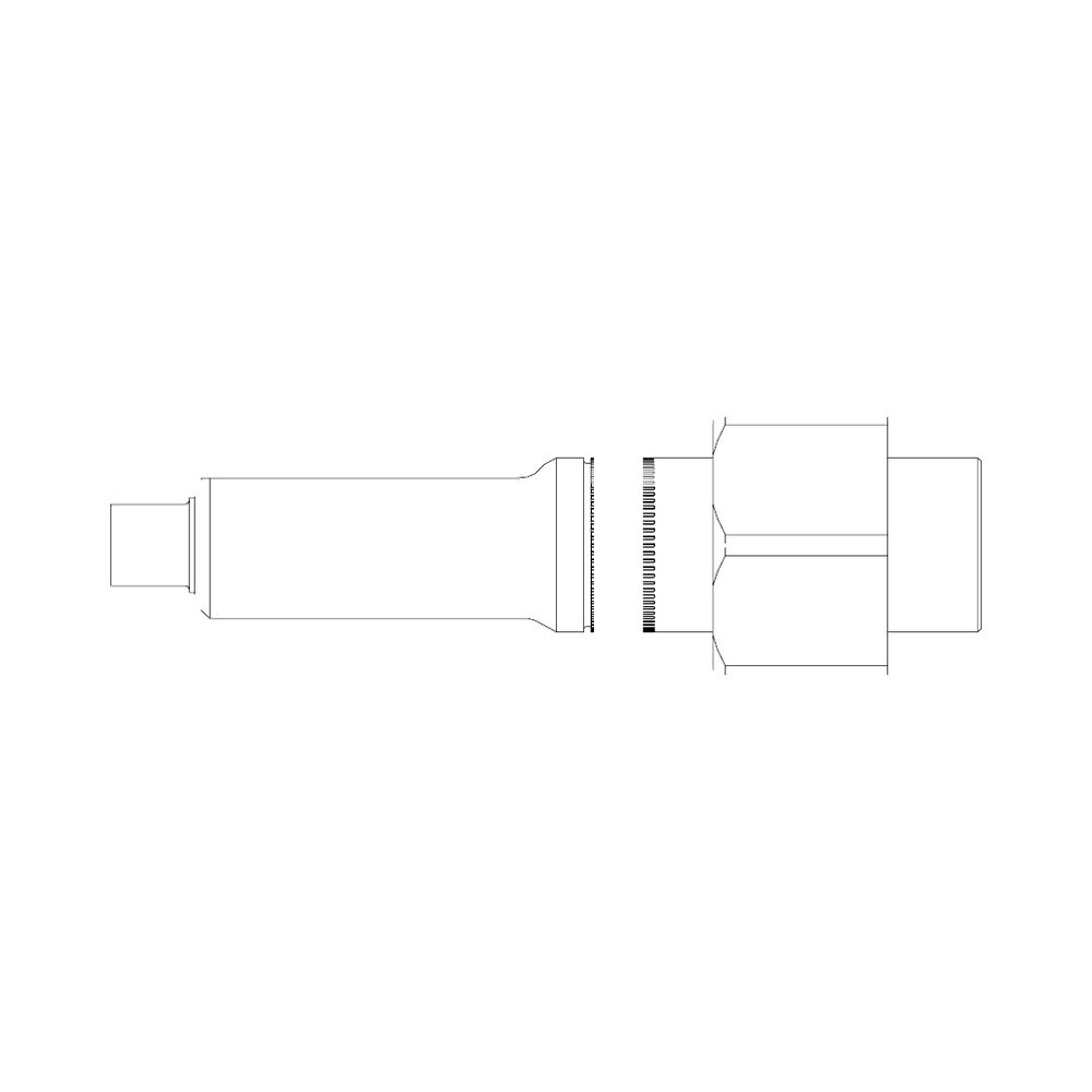 תצוגת מוצר נקייה של ראש סמרור Gage Bilt GS6-752C-20 על רקע לבן - Clean product view of Gage Bilt GS6-752C-20 nose assembly on a white background