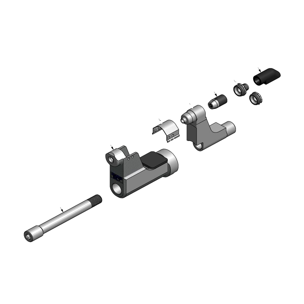 מבט מפורק מספר 2 על רכיבי ראש הסמרור Gage Bilt LGP06-206A-36OS - Exploded component view 2 of Gage Bilt LGP06-206A-36OS nose assembly