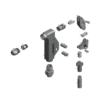 מבט מפורק מספר 2 על רכיבי ראש הסמרור Gage Bilt UBB06-713A-58RA - Exploded component view 2 of Gage Bilt UBB06-713A-58RA nose assembly