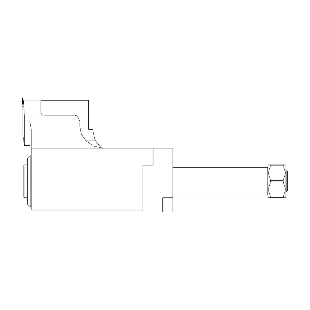 תצוגת מוצר נקייה של ראש סמרור Gage Bilt NAS10-205C-31 על רקע לבן - Clean product view of Gage Bilt NAS10-205C-31 nose assembly on a white background