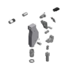 מבט מפורק מספר 2 על רכיבי ראש הסמרור Gage Bilt 456UBR-704-54RA - Exploded component view 2 of Gage Bilt 456UBR-704-54RA nose assembly