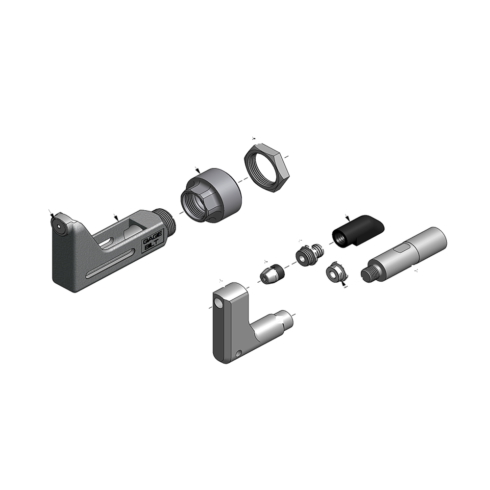 מבט מפורק מספר 2 על רכיבי ראש הסמרור Gage Bilt 4C-751-43OS - Exploded component view 2 of Gage Bilt 4C-751-43OS nose assembly