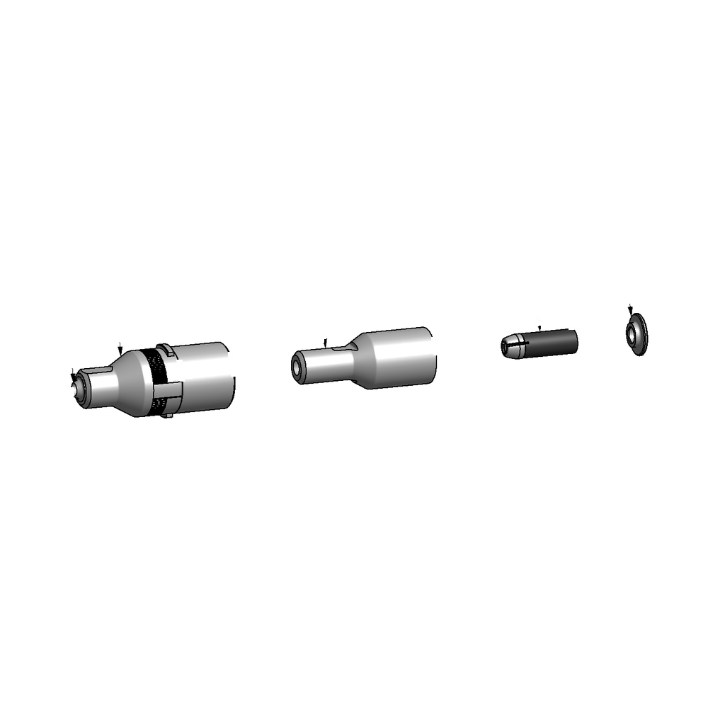 מבט מפורק מספר 2 על רכיבי ראש הסמרור Gage Bilt SB08-745-12 - Exploded component view 2 of Gage Bilt SB08-745-12 nose assembly