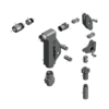 מבט מפורק מספר 2 על רכיבי ראש הסמרור Gage Bilt ASP10-713-58RA - Exploded component view 2 of Gage Bilt ASP10-713-58RA nose assembly