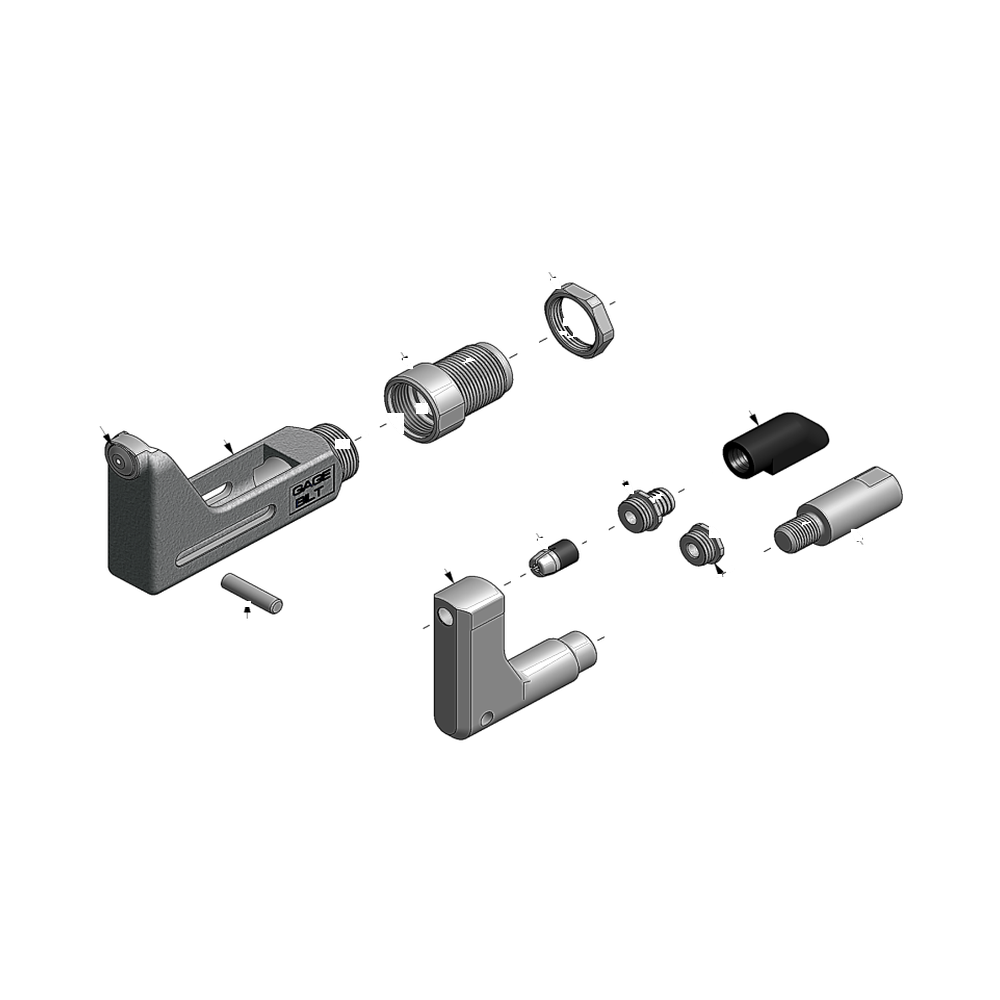 מבט מפורק מספר 2 על רכיבי ראש הסמרור Gage Bilt 3C-704A-40OS - Exploded component view 2 of Gage Bilt 3C-704A-40OS nose assembly