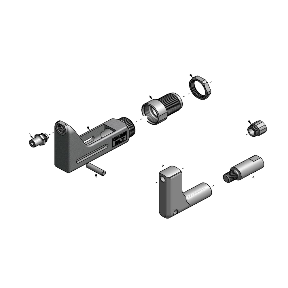 מבט מפורק מספר 2 על רכיבי ראש הסמרור Gage Bilt 6N-704-40OSMDL - Exploded component view 2 of Gage Bilt 6N-704-40OSMDL nose assembly