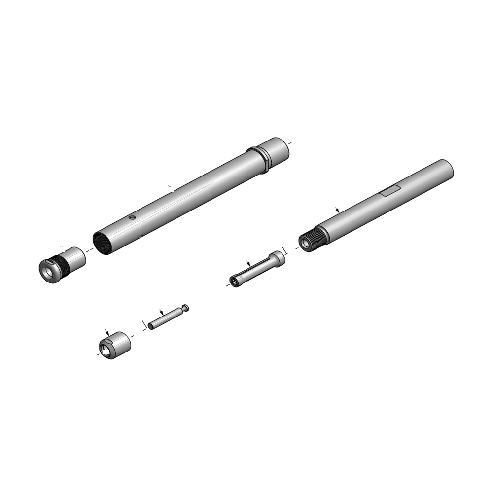 מבט מפורק מספר 2 על רכיבי ראש הסמרור Gage Bilt FF08-735-60 - Exploded component view 2 of Gage Bilt FF08-735-60 nose assembly