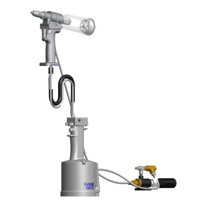 כלי סמרור למערכת מפוצלת Gage Bilt GB703SHV במבט מוצר על רקע לבן - Gage Bilt GB703SHV split-system rivet tool product view on a white background