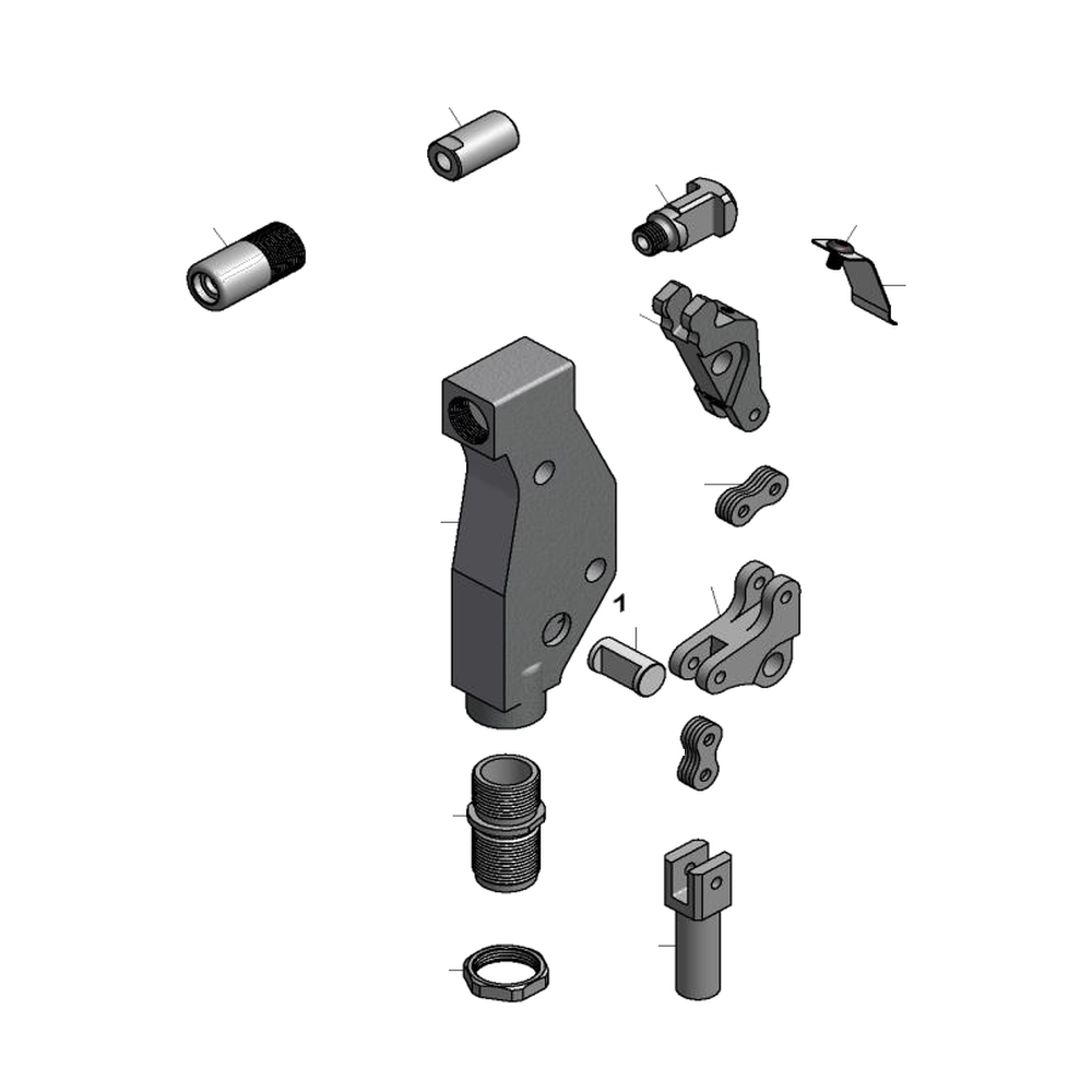 מבט מפורק מספר 2 על רכיבי ראש הסמרור Gage Bilt UBR04-704-54RA - Exploded component view 2 of Gage Bilt UBR04-704-54RA nose assembly