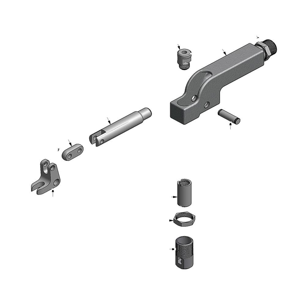 מבט מפורק מספר 2 על רכיבי ראש הסמרור Gage Bilt SB04-715-44RA - Exploded component view 2 of Gage Bilt SB04-715-44RA nose assembly