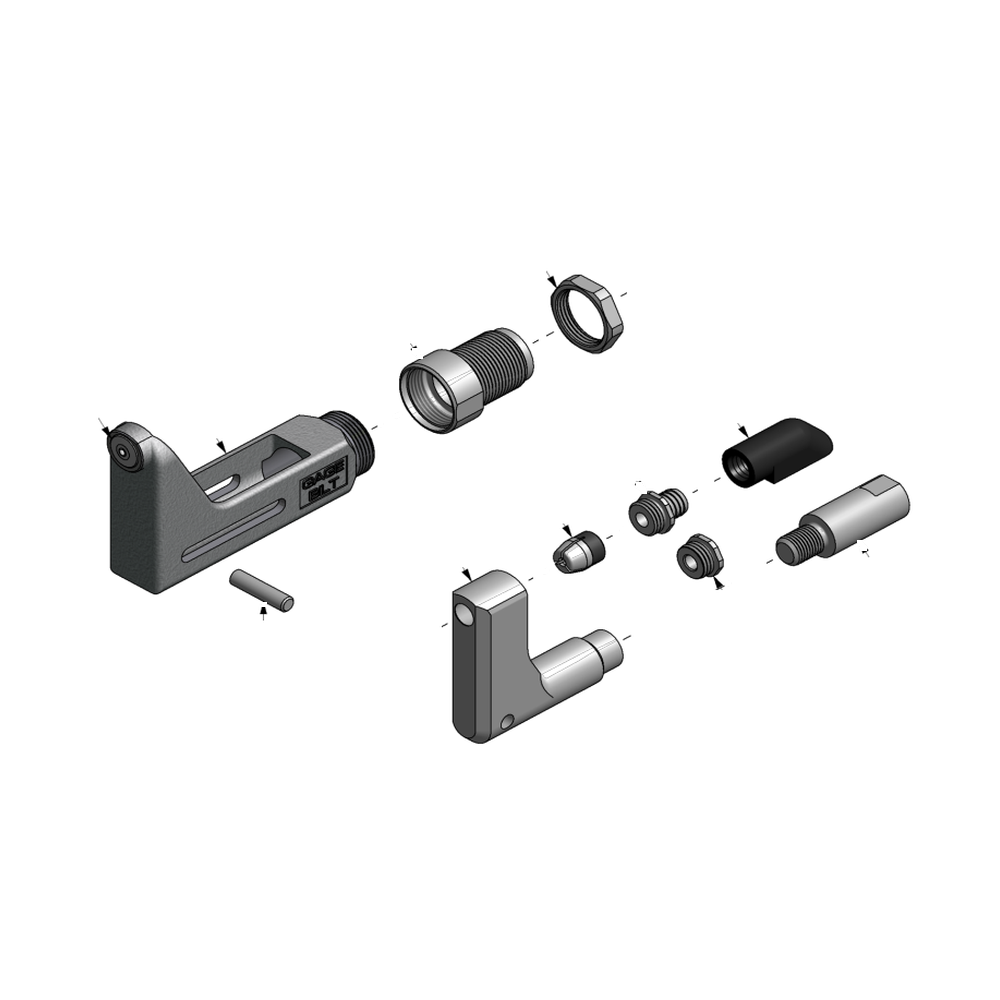 מבט מפורק מספר 2 על רכיבי ראש הסמרור Gage Bilt MBC04-704-40OS - Exploded component view 2 of Gage Bilt MBC04-704-40OS nose assembly