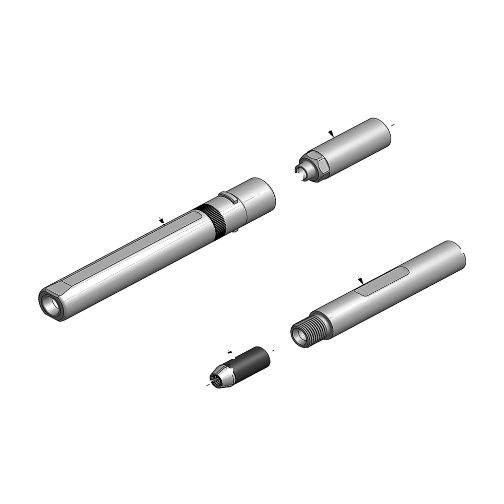 מבט מפורק מספר 2 על רכיבי ראש הסמרור Gage Bilt NAS08-2480-45CN - Exploded component view 2 of Gage Bilt NAS08-2480-45CN nose assembly