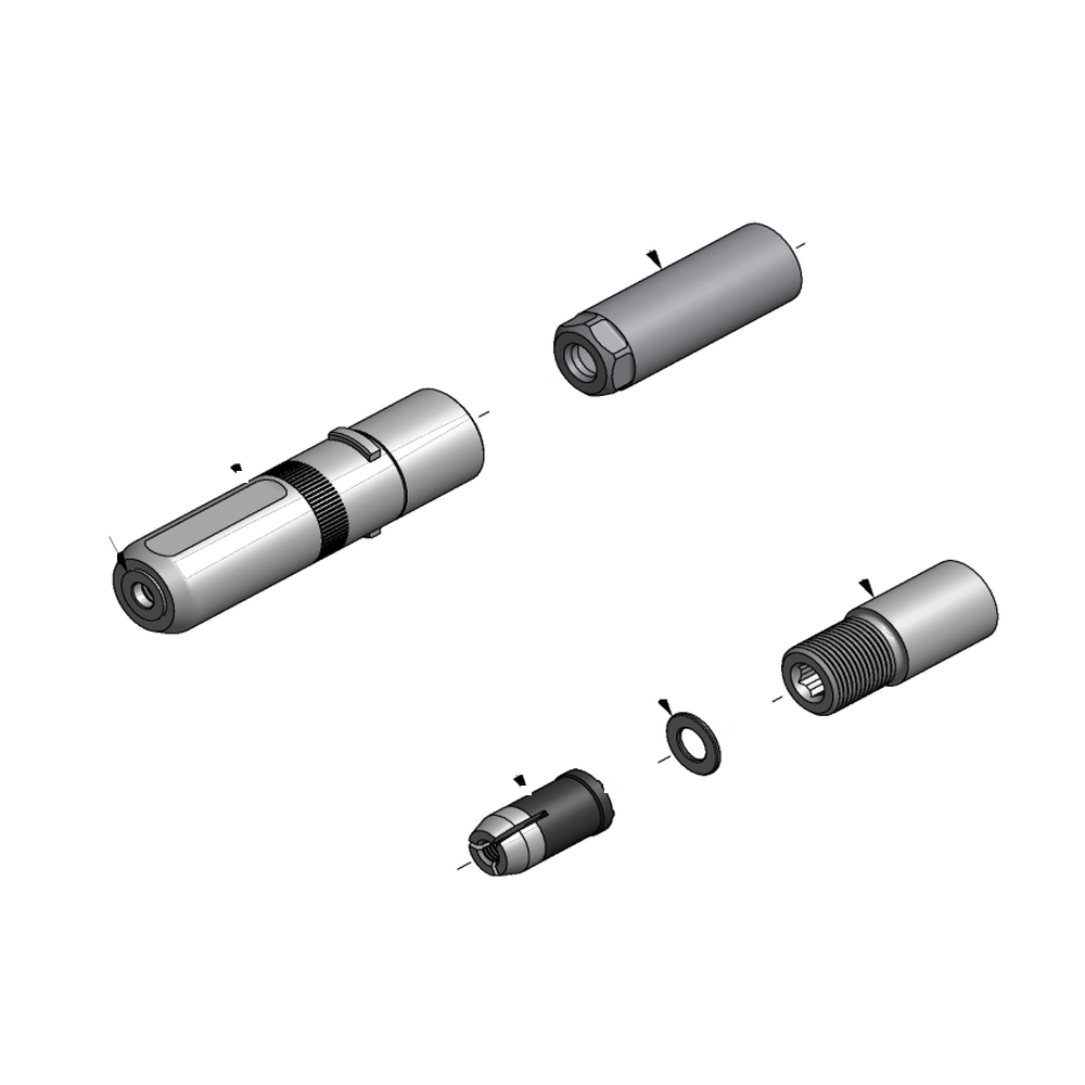 מבט מפורק מספר 2 על רכיבי ראש הסמרור Gage Bilt UBR08-713-20 - Exploded component view 2 of Gage Bilt UBR08-713-20 nose assembly