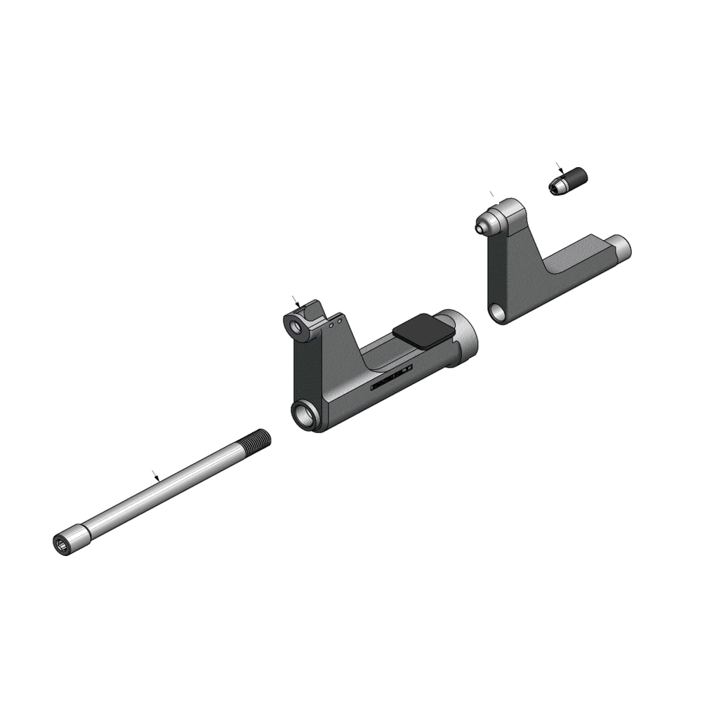מבט מפורק מספר 2 על רכיבי ראש הסמרור Gage Bilt LGP-206A-48SC - Exploded component view 2 of Gage Bilt LGP-206A-48SC nose assembly