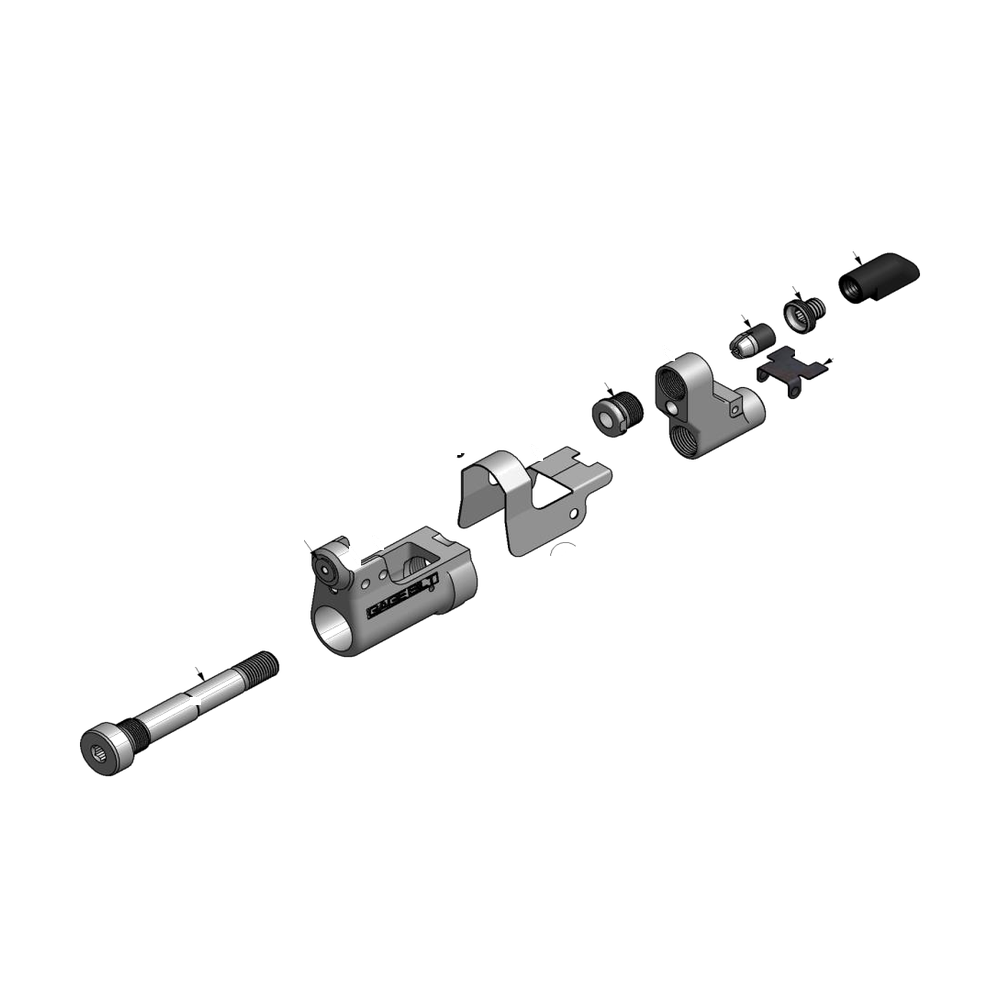 מבט מפורק מספר 2 על רכיבי ראש הסמרור Gage Bilt UBR05-27OSSG - Exploded component view 2 of Gage Bilt UBR05-27OSSG nose assembly