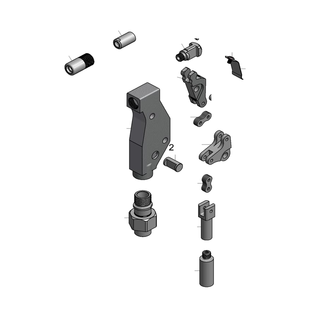 מבט מפורק מספר 2 על רכיבי ראש הסמרור Gage Bilt ASP08-751B-54RA - Exploded component view 2 of Gage Bilt ASP08-751B-54RA nose assembly