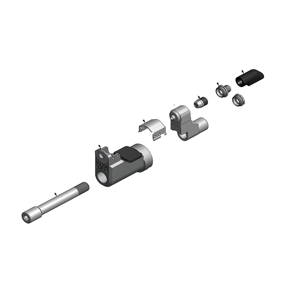 מבט מפורק מספר 2 על רכיבי ראש הסמרור Gage Bilt LGP05-206G-25OC - Exploded component view 2 of Gage Bilt LGP05-206G-25OC nose assembly