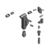 מבט מפורק מספר 2 על רכיבי ראש הסמרור Gage Bilt 6N-713A-58RA - Exploded component view 2 of Gage Bilt 6N-713A-58RA nose assembly
