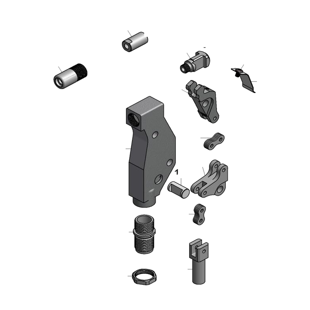 מבט מפורק מספר 2 על רכיבי ראש הסמרור Gage Bilt SMLS06-704-54RA - Exploded component view 2 of Gage Bilt SMLS06-704-54RA nose assembly