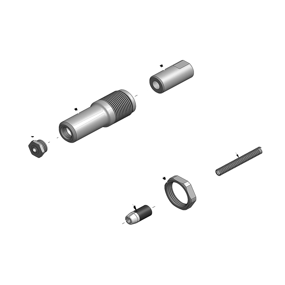 מבט מפורק מספר 2 על רכיבי ראש הסמרור Gage Bilt MBC06-704-16 - Exploded component view 2 of Gage Bilt MBC06-704-16 nose assembly