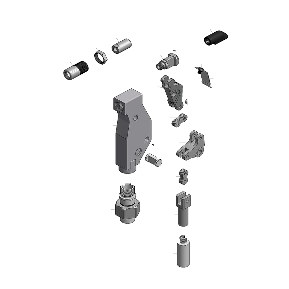 מבט מפורק מספר 2 על רכיבי ראש הסמרור Gage Bilt MGL06-751C-54RA - Exploded component view 2 of Gage Bilt MGL06-751C-54RA nose assembly