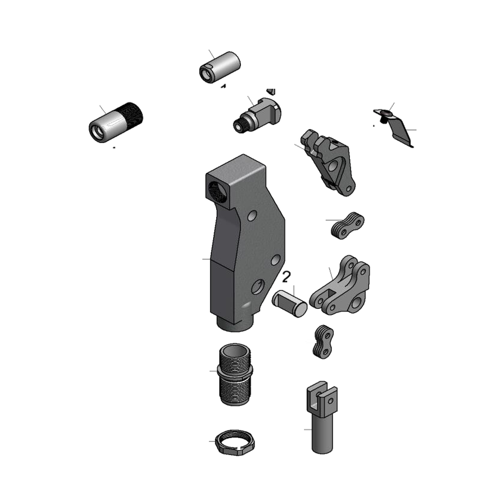 מבט מפורק מספר 2 על רכיבי ראש הסמרור Gage Bilt SB06-704-54RA - Exploded component view 2 of Gage Bilt SB06-704-54RA nose assembly