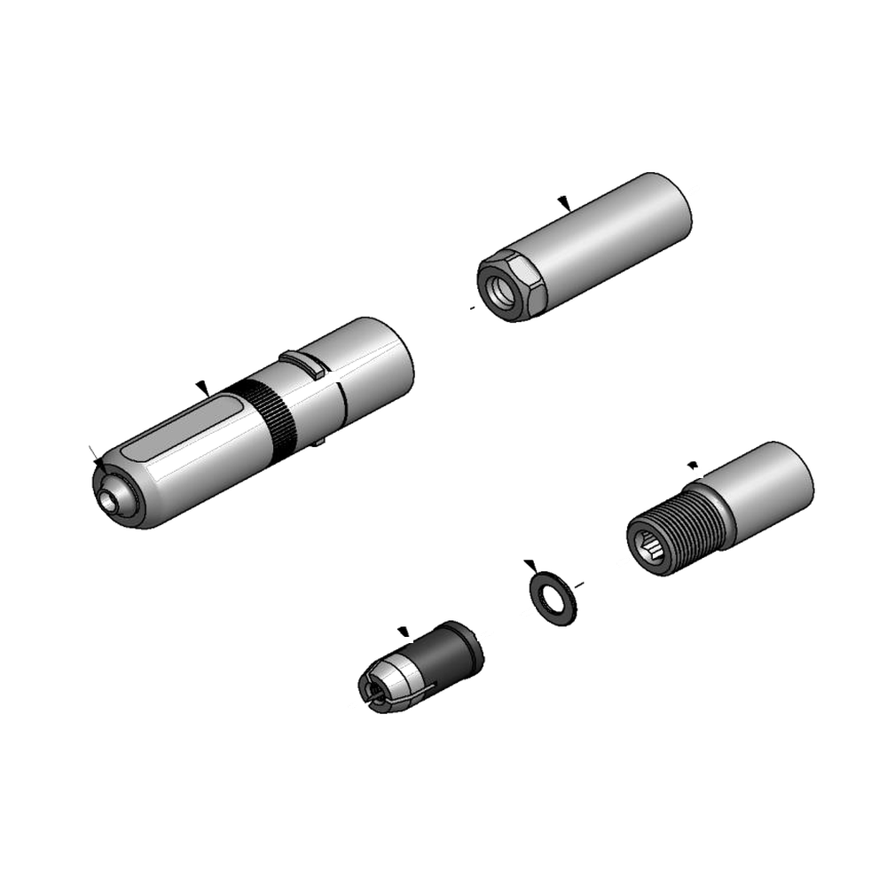 מבט מפורק מספר 2 על רכיבי ראש הסמרור Gage Bilt SMLS08-713-20 - Exploded component view 2 of Gage Bilt SMLS08-713-20 nose assembly