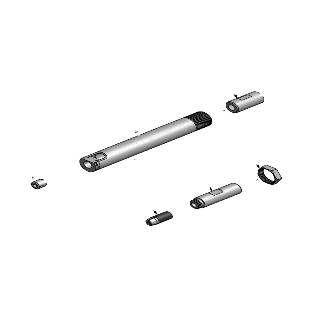 מבט מפורק מספר 2 על רכיבי ראש הסמרור Gage Bilt 5A-54-43 - Exploded component view 2 of Gage Bilt 5A-54-43 nose assembly