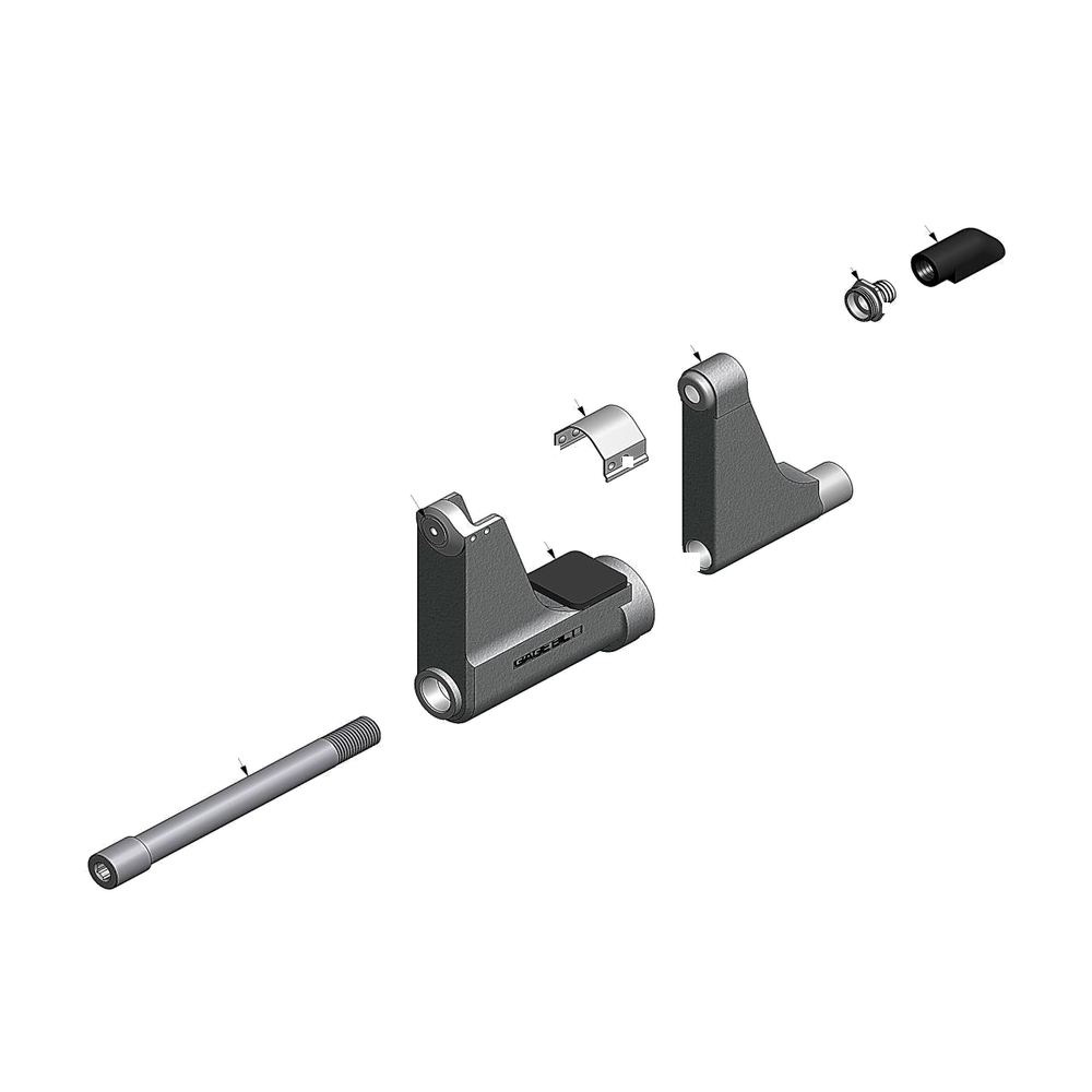 מבט מפורק מספר 2 על רכיבי ראש הסמרור Gage Bilt UBR08-206A-35OS - Exploded component view 2 of Gage Bilt UBR08-206A-35OS nose assembly